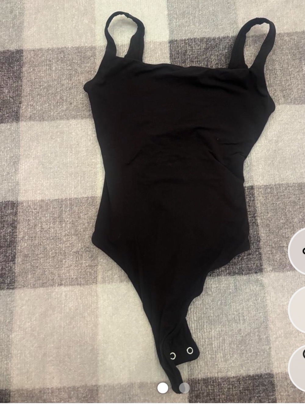 SKIMS Black One-Piece Bodysuit